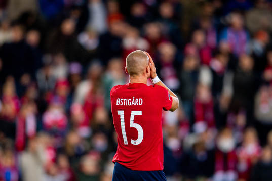 Leo Skiri Østigård of Norway reacts