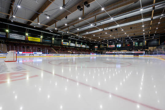 Interiör vy av Östersunds Arena