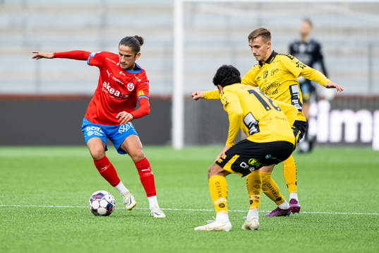 Helsingborgs Ervin Gigovic och Elfsborgs Jacob Ondrejka