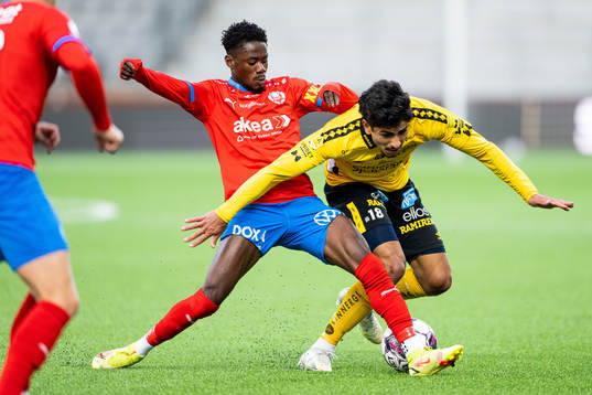 Helsingborgs Joseph Amoako och Elfsborgs Ahmed Qasem