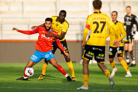 Helsingborgs Amin Al-Hamawi och Elfsborgs Maudo Lamine