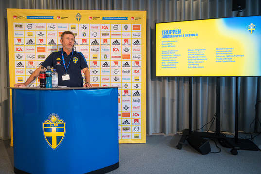 Head coach Peter Gerhardsson of the Swedish women's