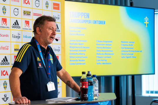 Head coach Peter Gerhardsson of the Swedish women's