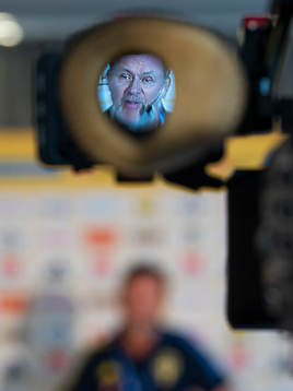 Head coach Peter Gerhardsson of the Swedish women's