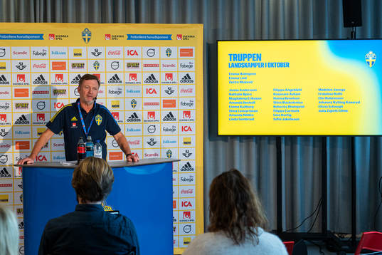 Head coach Peter Gerhardsson of the Swedish women's