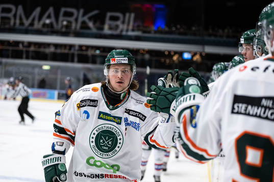 Kristianstads Dennis Svensson jublar