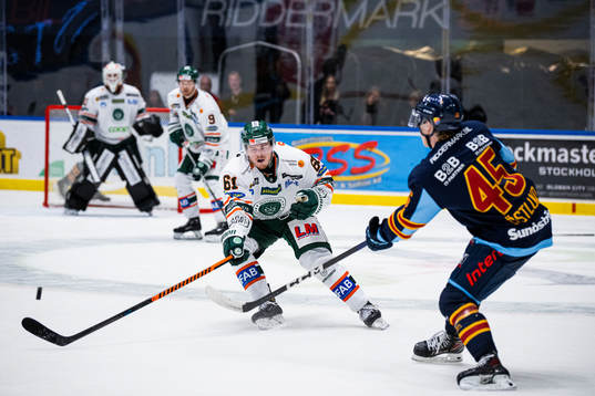 Kristianstads Malte Sjögren och Djurgårdens Noah Östlund