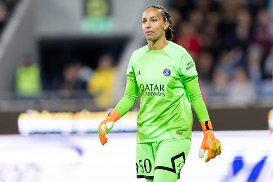 Goalkeeper Sarah Bouhaddi of Paris Saint Germain