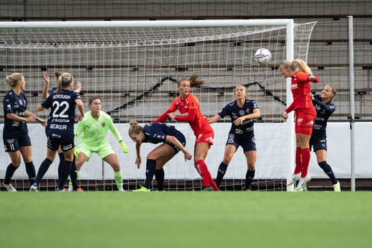 Goalkeeper Teagan Micah of FC Rosengård and Guro Bergsvand
