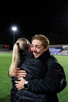 Sports director Therese Sjögran of FC Rosengård celebrate