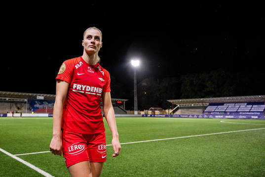 Svava Ros Gudmundsdottir of Brann looks dejected