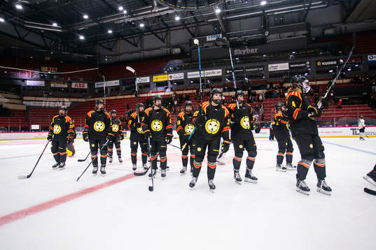 Brynäs spelare jublar