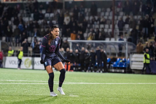 Malmö FFs Malin Gunnarsson jublar