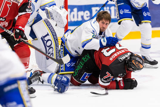 Leksands Justin Glenn Kloos och Örebros Oliver Eklind