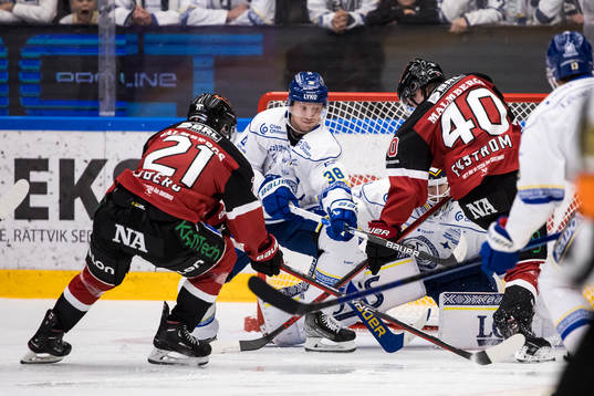 Leksands Olle Alsing och Örebros Elias Ekström och Linus