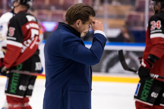 Leksands tränare Björn Hellkvist deppar
