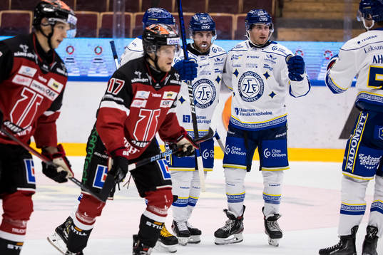 Leksands Justin Glenn Kloos jubel