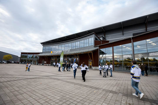 Tegera Arena innan ishockeymatchen i SHL mellan Leksand och