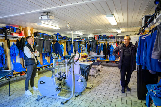Värnamos Marcus Antonsson och assisterande tränare Jonas