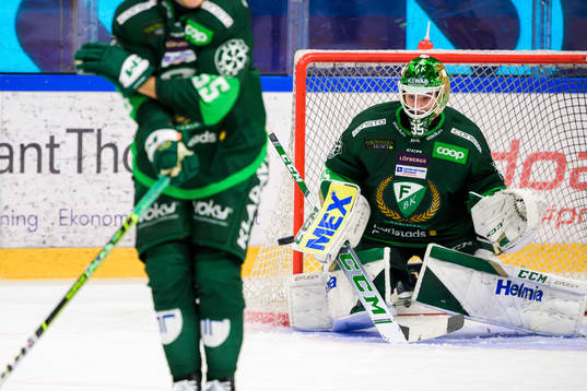 Färjestads målvakt Dennis Hildeby