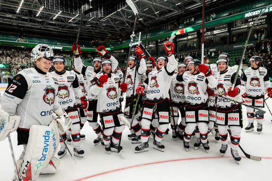 Malmö Redhawks spelare jublar