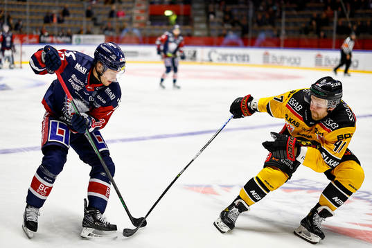 Linköpings Sebastian Strandberg och Luleås Leo Komarov