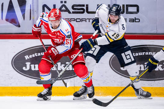 Timrås Anton Lander och HV71s Sam Vigneault