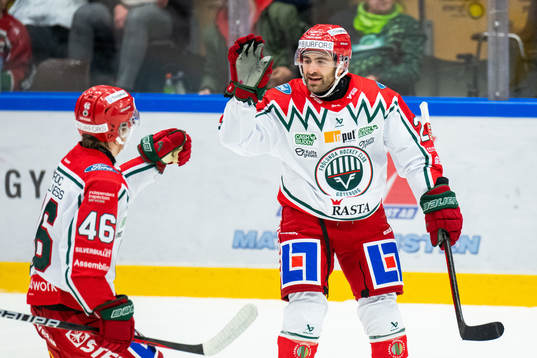 Frölundas Anthony Greco jublar