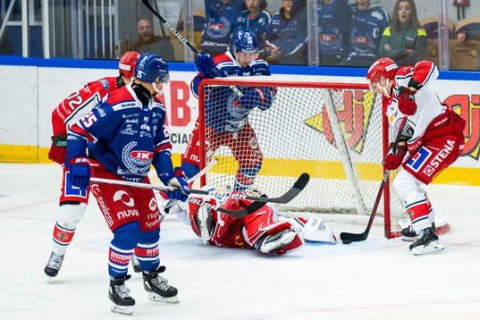 Frölundas målvakt Lars Johansson och Tom Nilsson med