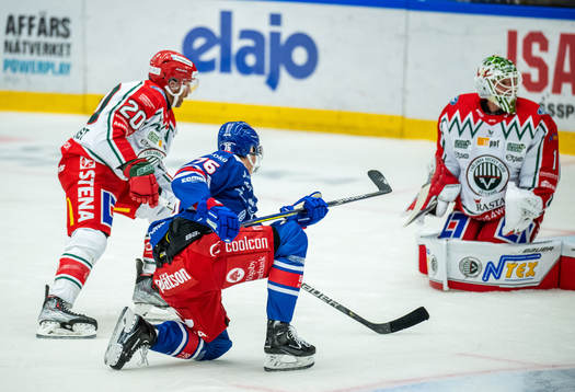 Oskarshamns Emil Lilleberg gör 2-2 bakom Frölundas