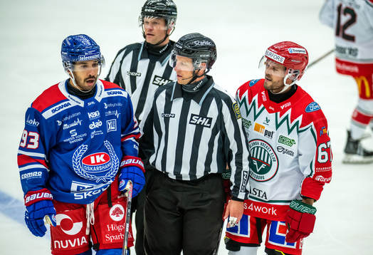 Oskarshamns Cameron Brace och Frölundas Jacob Nilsson