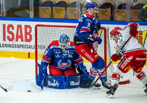 Oskarshamns målvakt Joe Cannata, William Worge Kreü samt