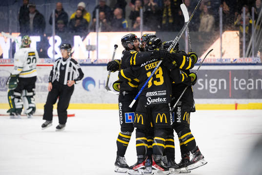 Västerås spelare jublar