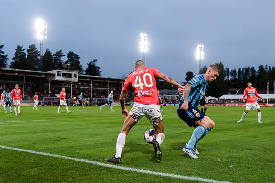 Degerfors Nikola Djurdjic och Djurgårdens Victor Edvardsen