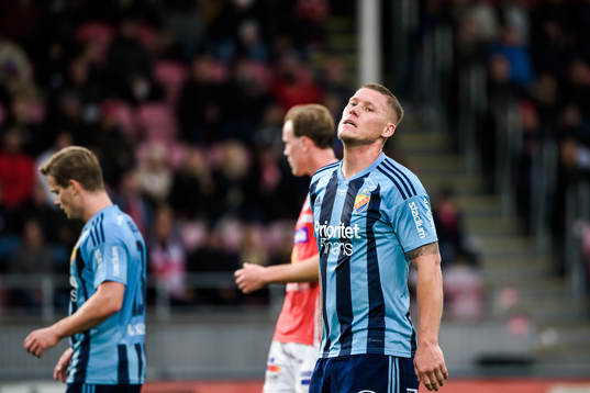 Djurgårdens Victor Edvardsen deppar