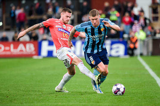 Degerfors Rasmus Örqvist och Djurgårdens Victor Edvardsen