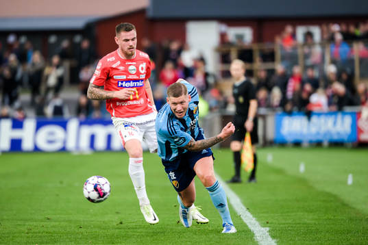 Degerfors Rasmus Örqvist och Djurgårdens Victor Edvardsen