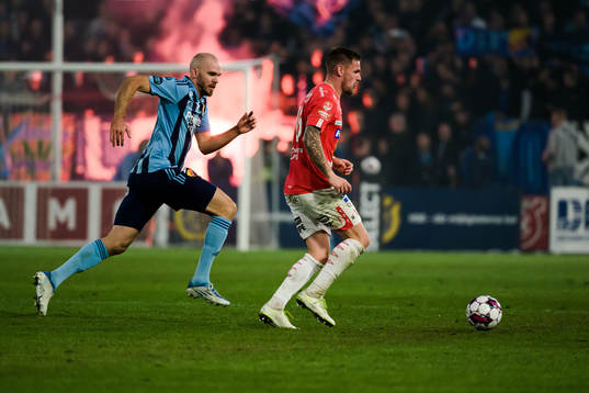 Djurgårdens Marcus Danielson och Degerfors Rasmus Örqvist