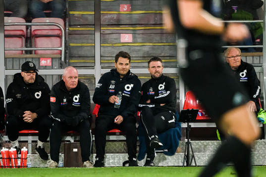 Degerfors tränare Andreas Holmberg och Degerfors tränare