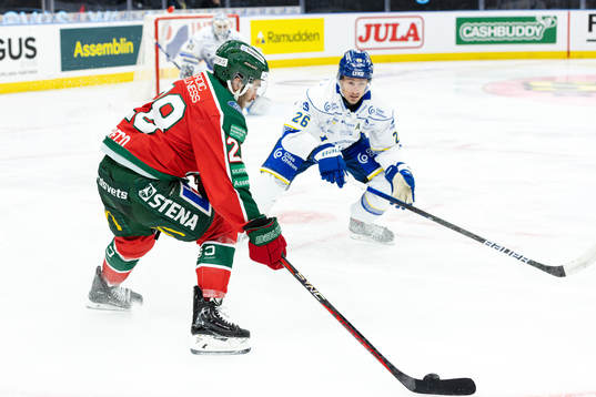 Frölundas Anthony Greco och Leksands Patrik Noren