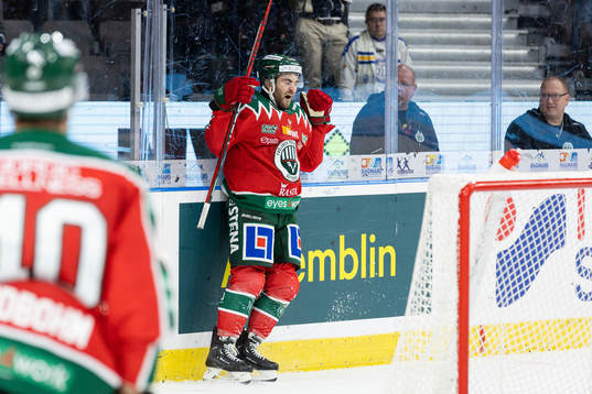Frölundas Anthony Greco jublar