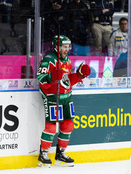 Frölundas Anthony Greco jublar