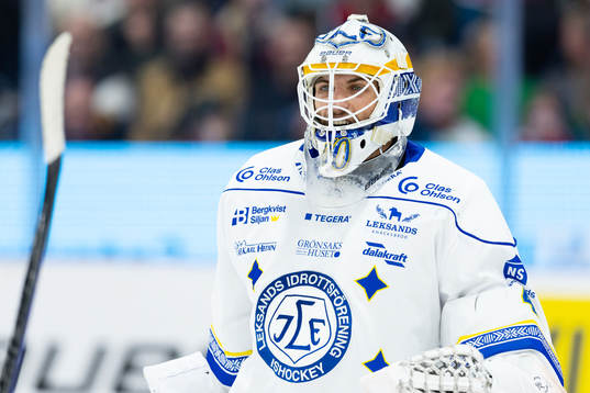 Leksands målvakt Mantas Armalis jublar
