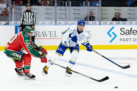 Frölundas Joel Lundqvist och Leksands Mikael Ruohomaa