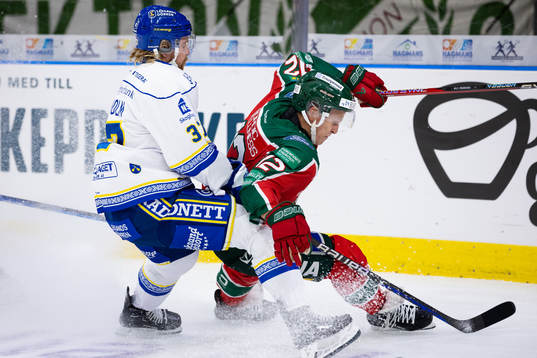 Leksands Anton Lindholm och Frölundas Max Friberg