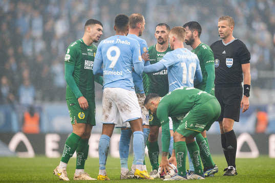 Malmö FFs Ola Toivonen, Isaac Kiese Thelin och Anders