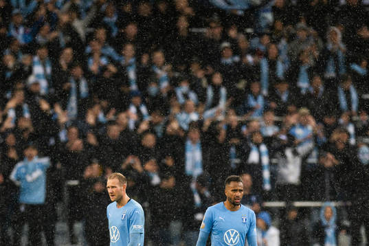 Malmö FFs Ola Toivonen och Isaac Kiese Thelin deppar