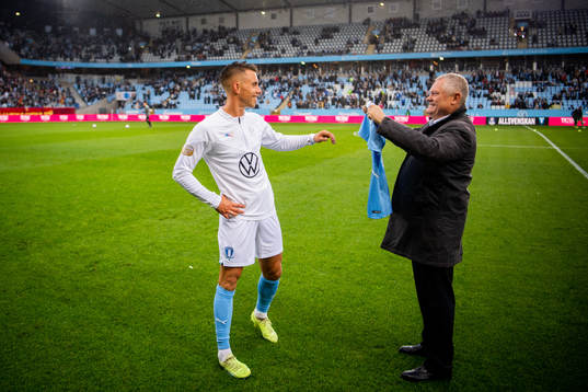Malmö FFs Jonas Knudsen uppmärksammas för 100 spelade