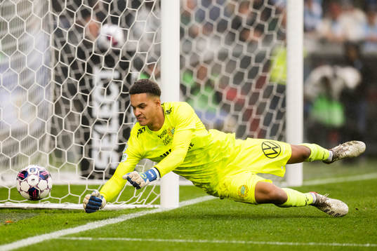 Hammarbys målvakt Oliver Dovin