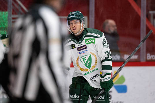 Färjestads Michael Lindqvist jublar